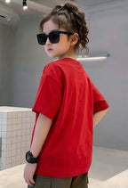 Vblack - kids Girls Over sized T shirt