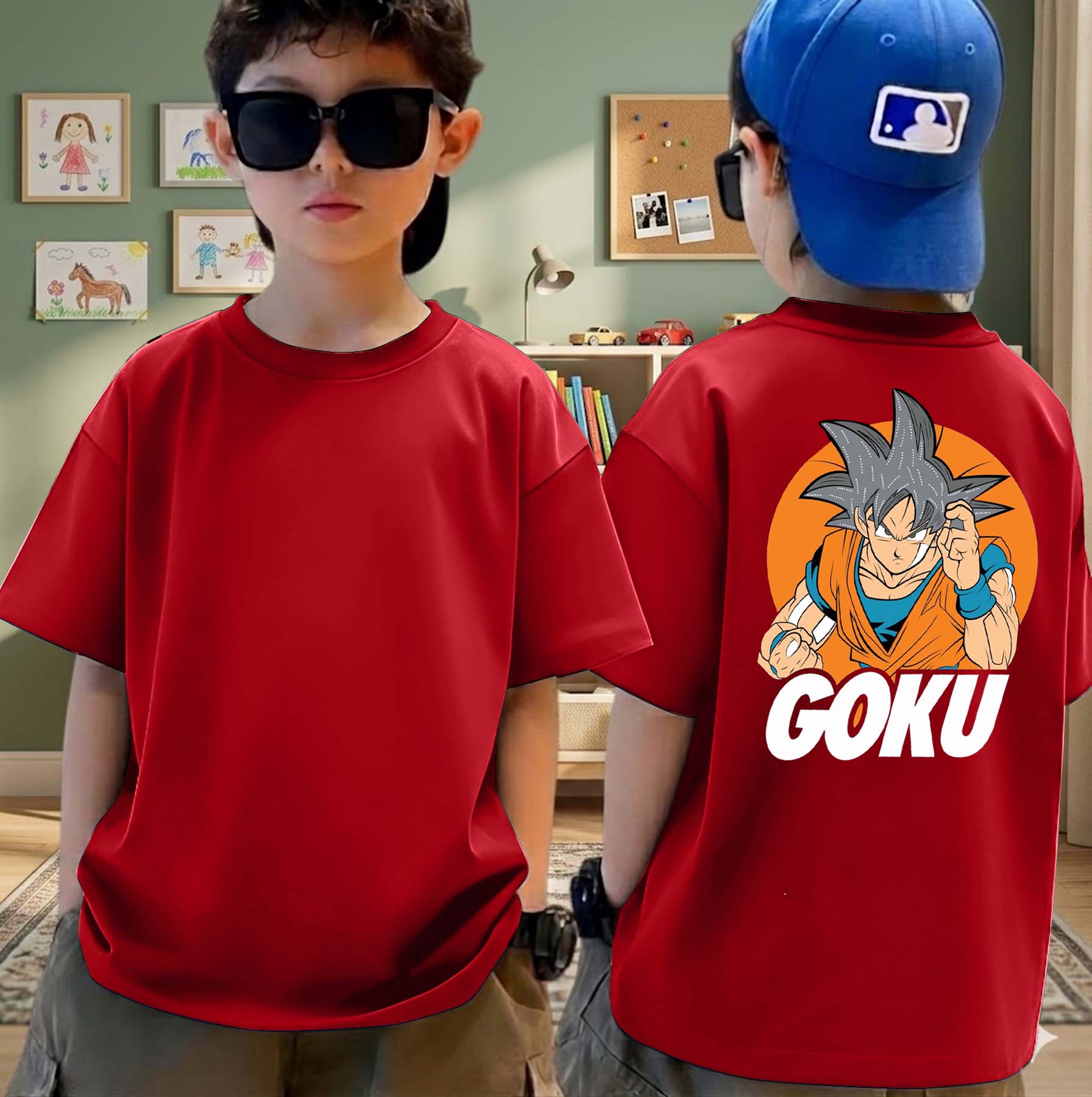 Goku Panda - Boys Over Size Printed T-shirt