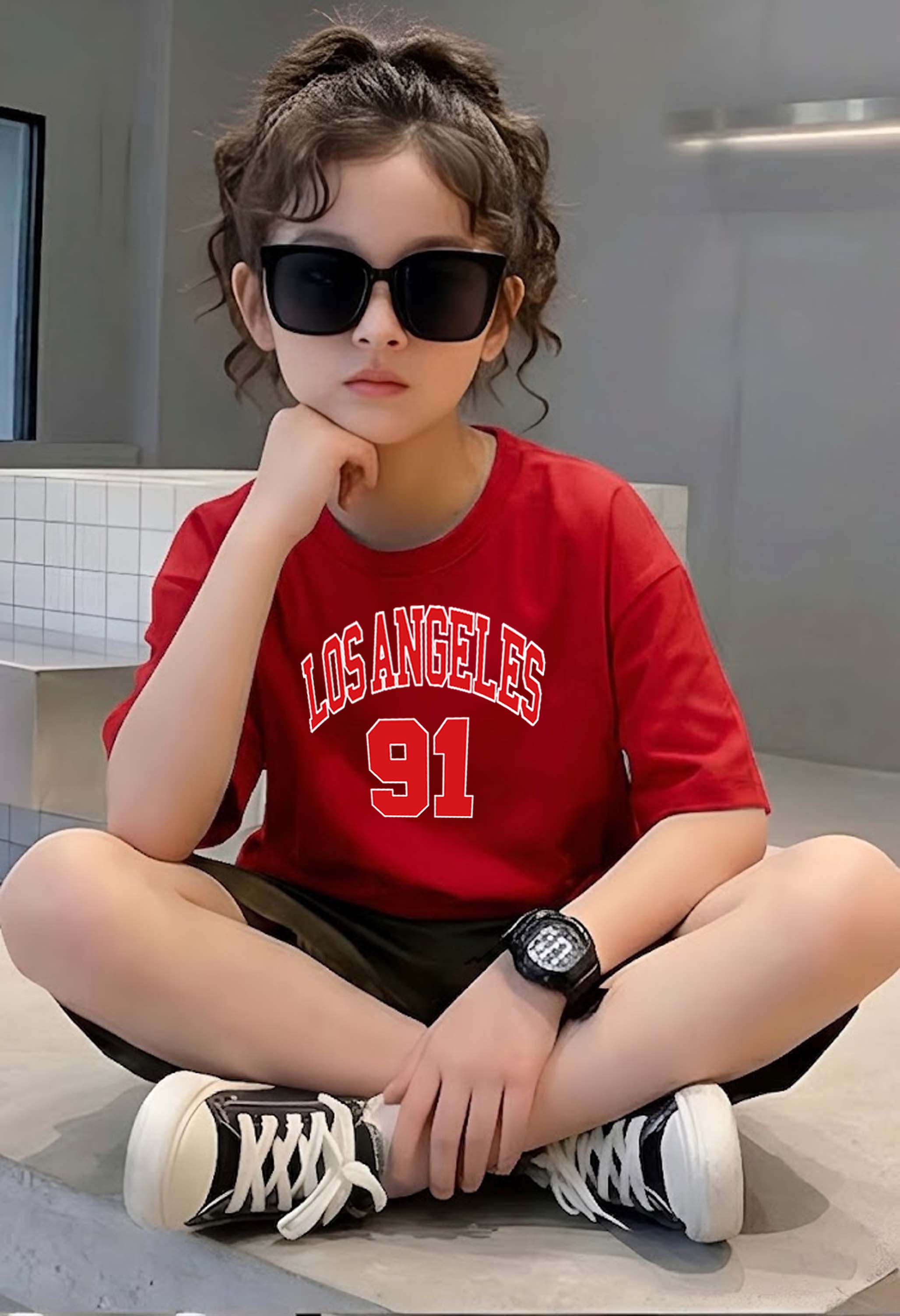 LosAngels - kids Girls Over sized T shirt