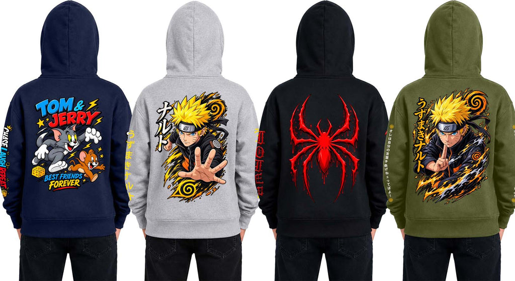 Why Bro Kids 4 Pcs Trendy Hoodie Combo