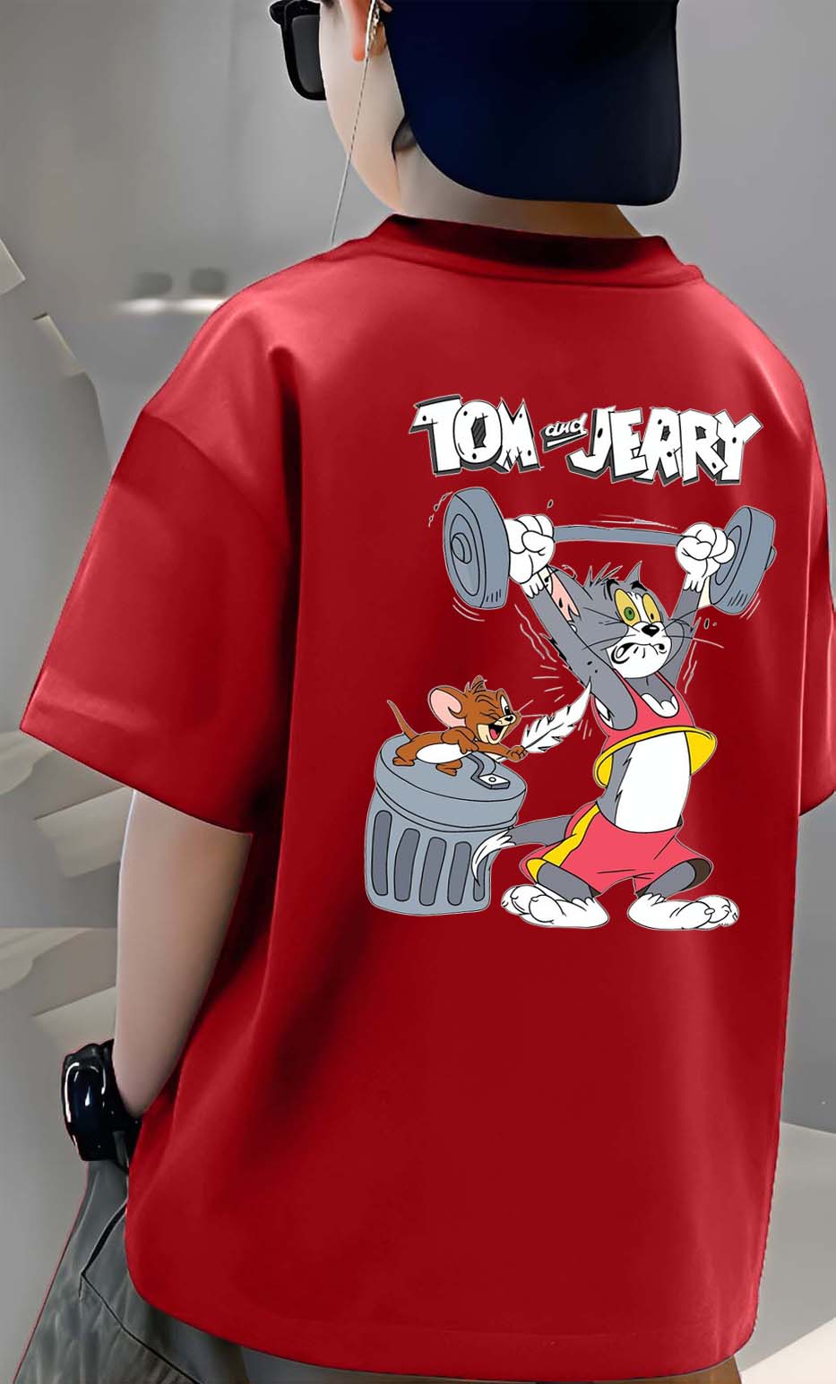 Tom & Jerry - Boys Over Size Printed T-shirt