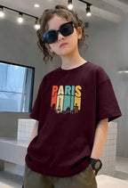 Paris - kids Girls Over sized T shirt