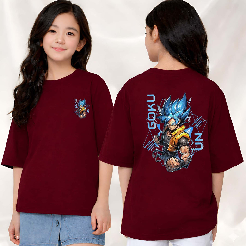 Goku  - kids Girls Over sized T shirt