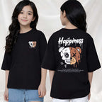 Happiness - kids Girls over sized T shirt