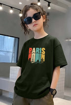 Paris - kids Girls Over sized T shirt