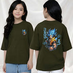 Goku  - kids Girls Over sized T shirt