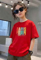 Paris - kids Girls Over sized T shirt