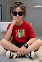 Paris - kids Girls Over sized T shirt