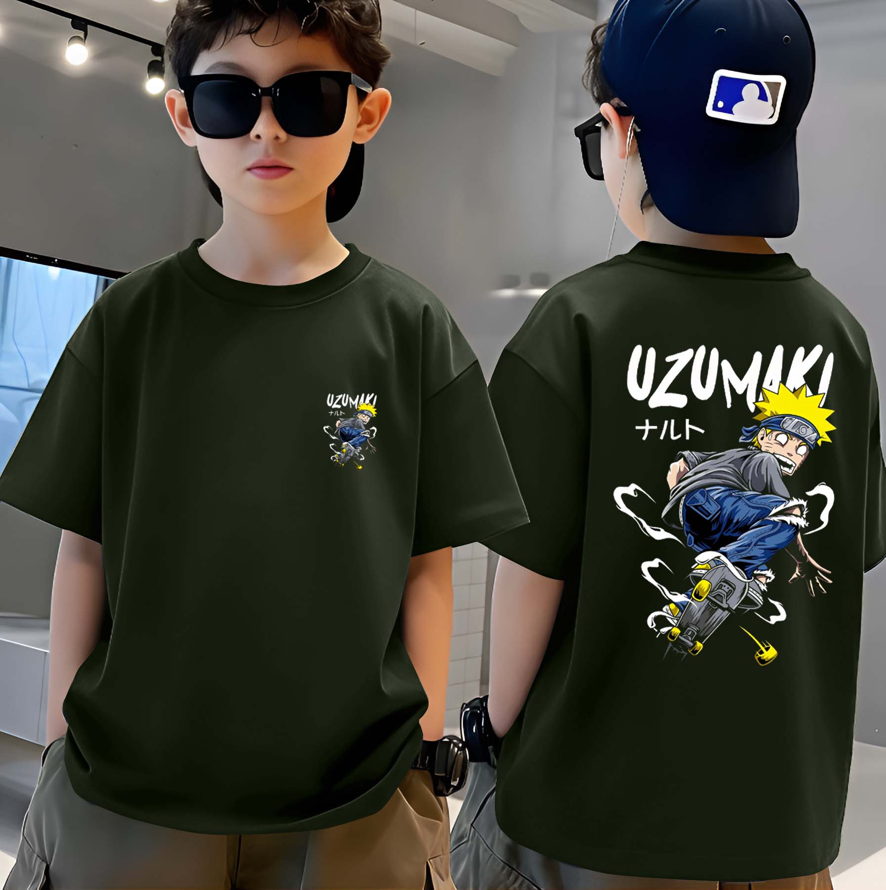 Uzumaki - Boys Over Size Printed T-shirt