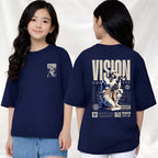 Vision  - kids Girls Over sized T shirt