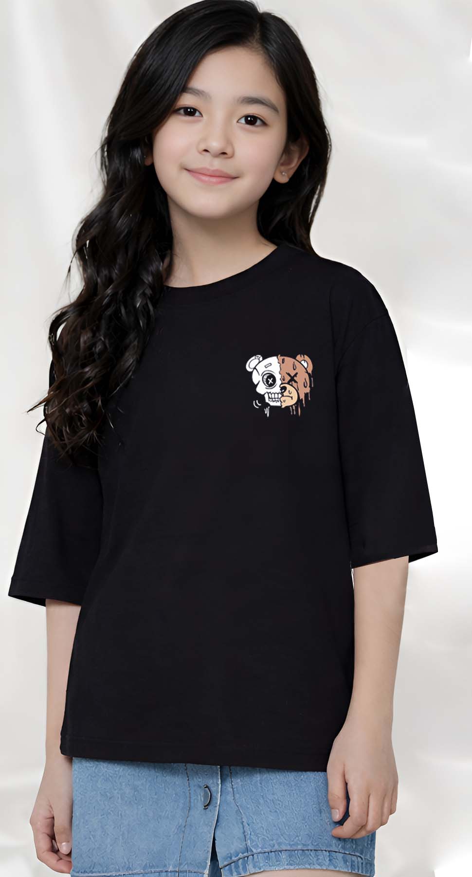 Happiness - kids Girls over sized T shirt