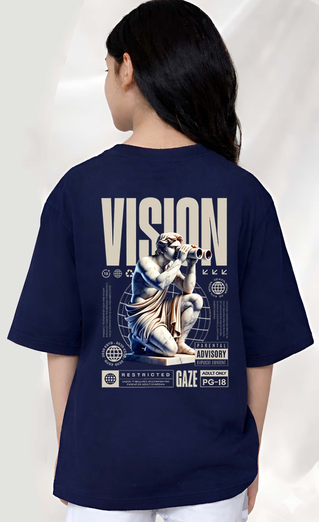 Vision  - kids Girls Over sized T shirt