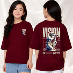 Vision  - kids Girls Over sized T shirt