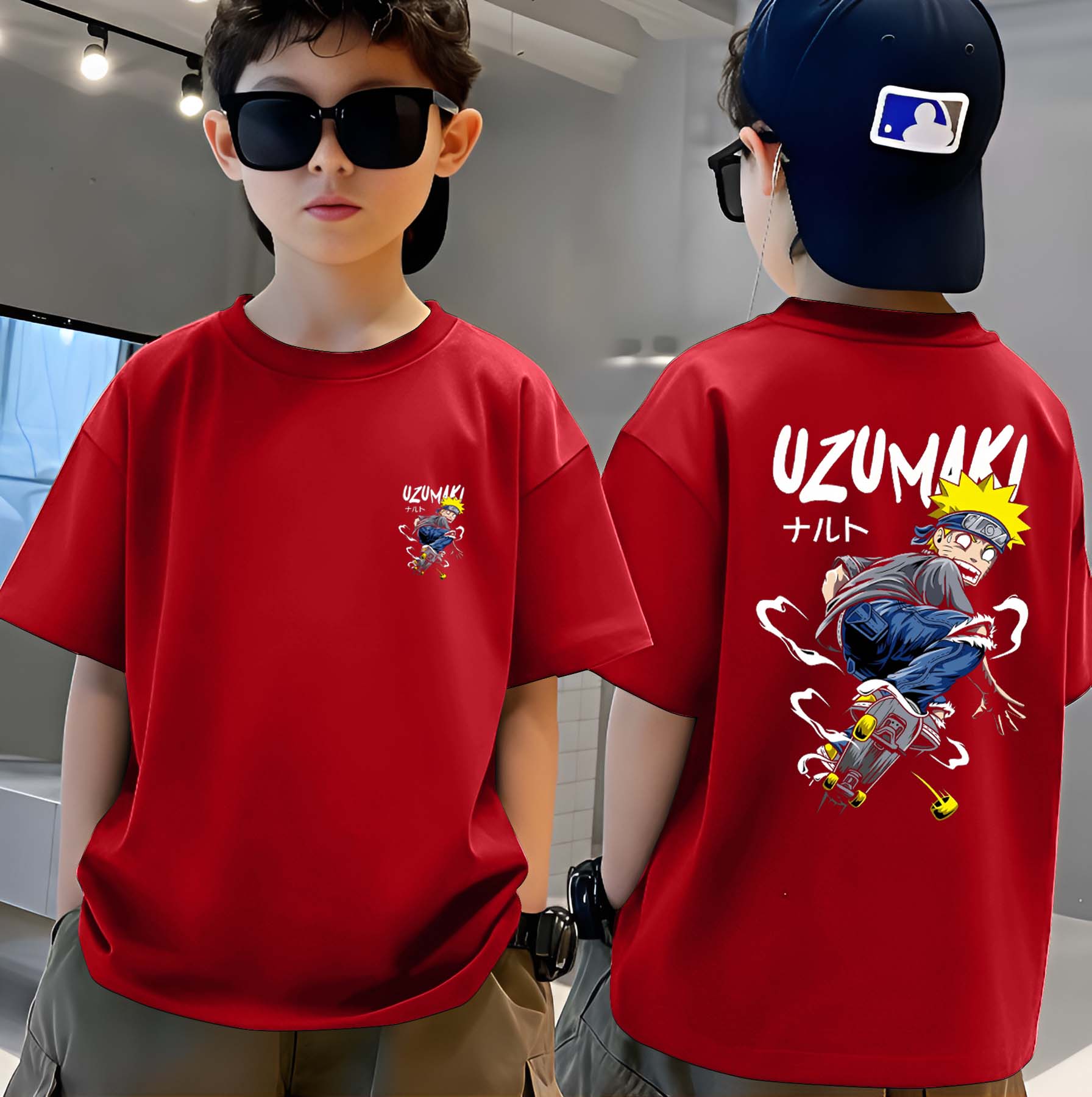 Uzumaki - Boys Over Size Printed T-shirt