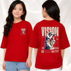 Vision  - kids Girls Over sized T shirt
