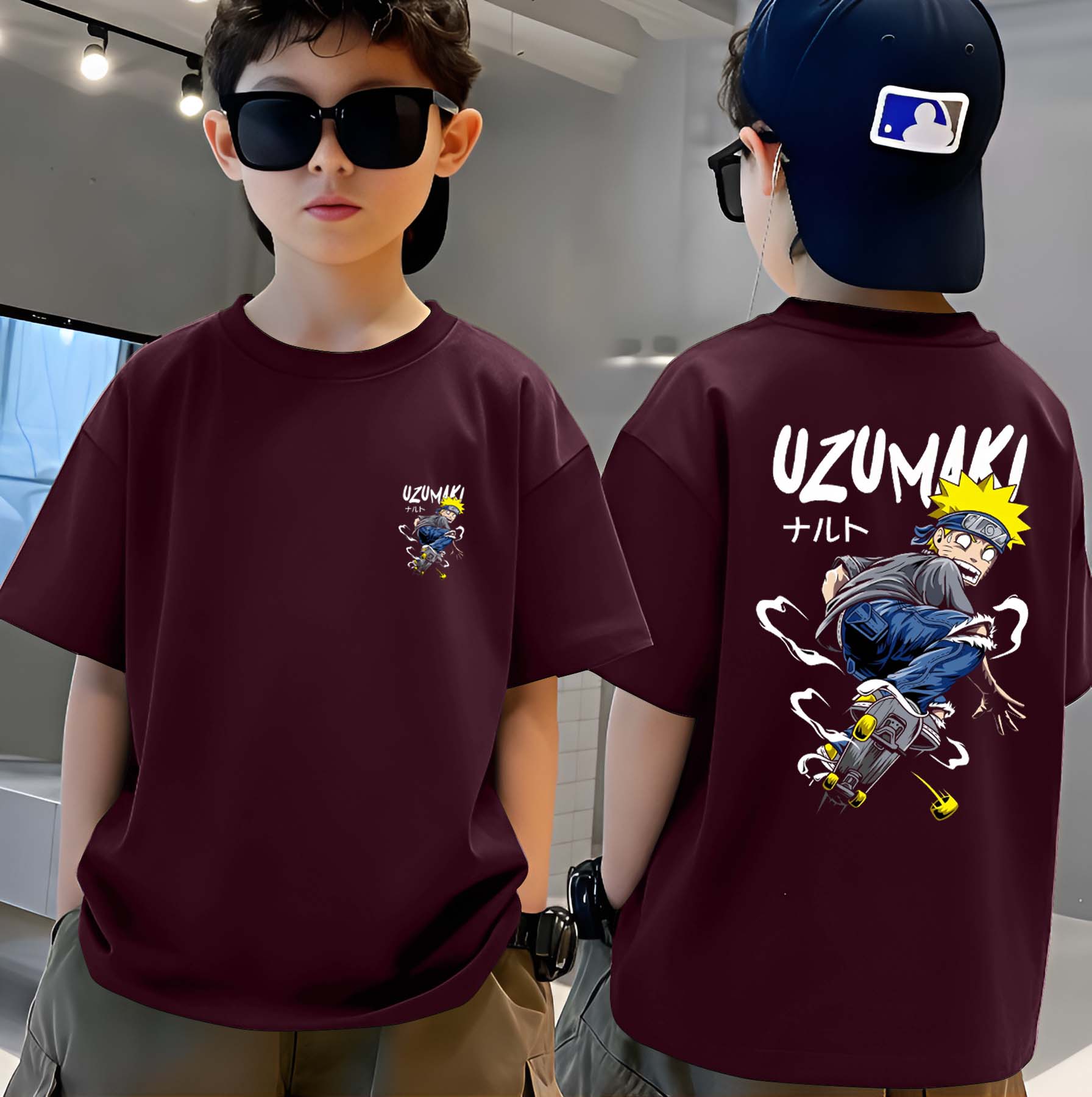 Uzumaki - Boys Over Size Printed T-shirt