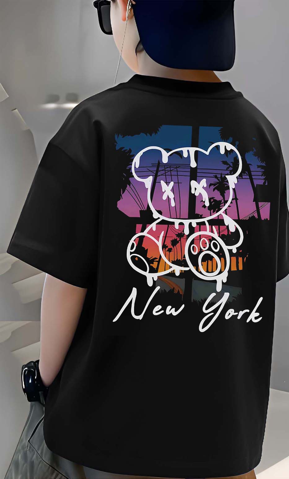 NewYork Panda - Boys Over Size Printed T-shirt