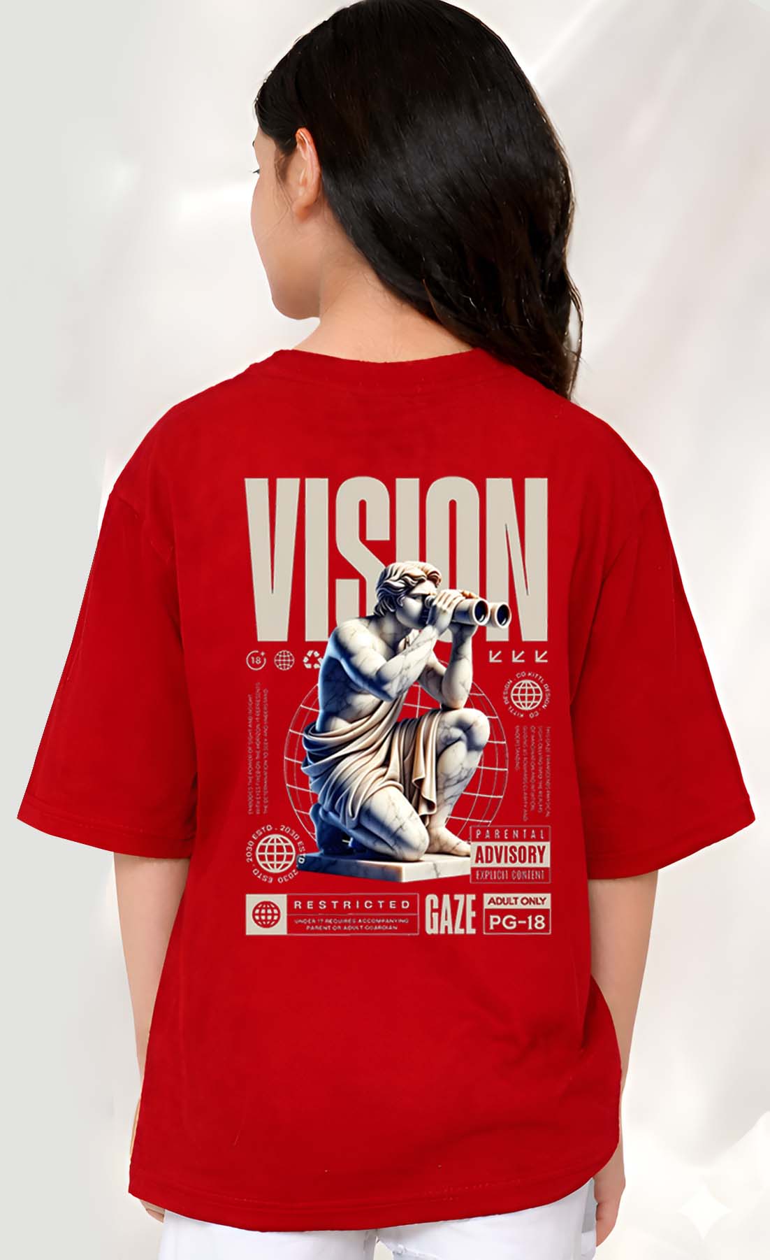 Vision  - kids Girls Over sized T shirt