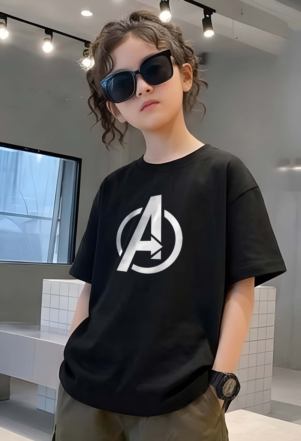 Avenger - kids Girls Over sized T shirt