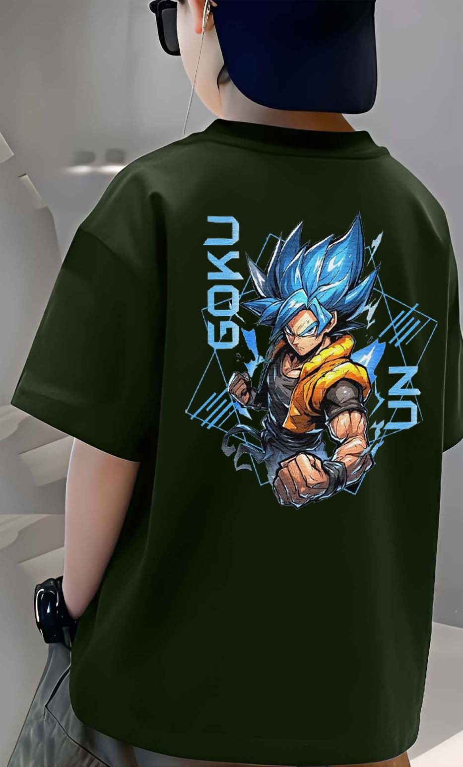 Goku - Boys Over Size Printed T-shirt