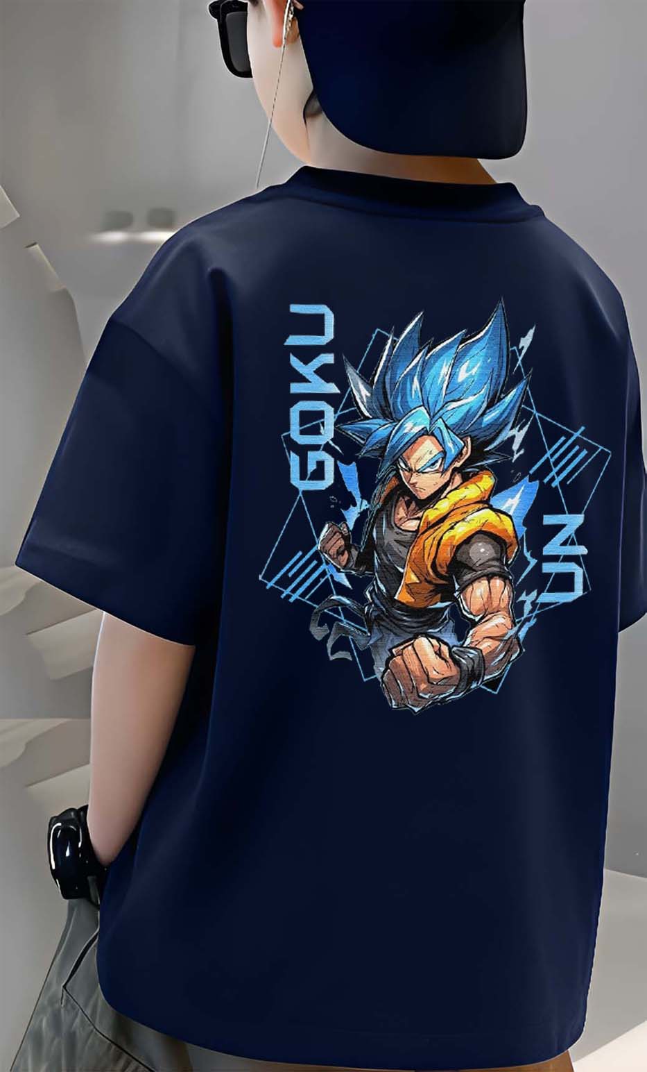 Goku - Boys Over Size Printed T-shirt