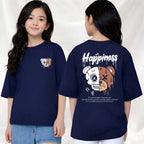 Happiness - kids Girls over sized T shirt