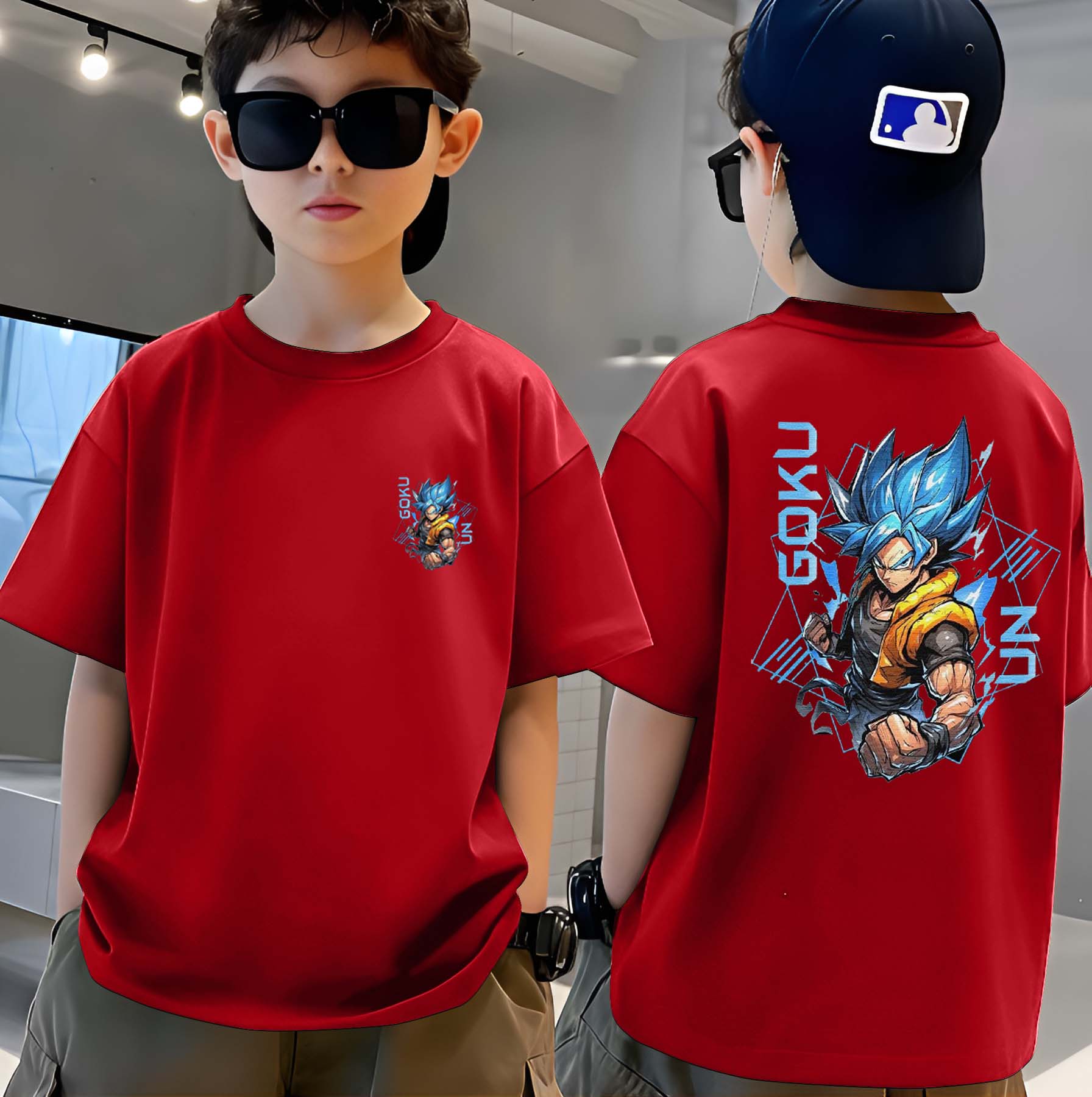Goku - Boys Over Size Printed T-shirt
