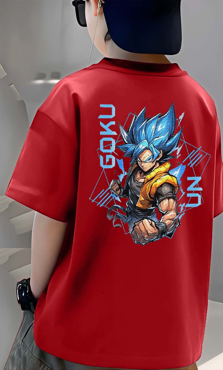 Goku - Boys Over Size Printed T-shirt