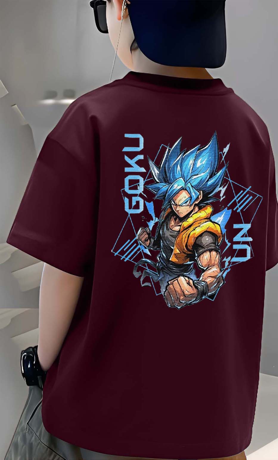 Goku - Boys Over Size Printed T-shirt