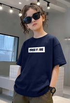 FreeFire - kids Girls Over sized T shirt