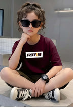 FreeFire - kids Girls Over sized T shirt