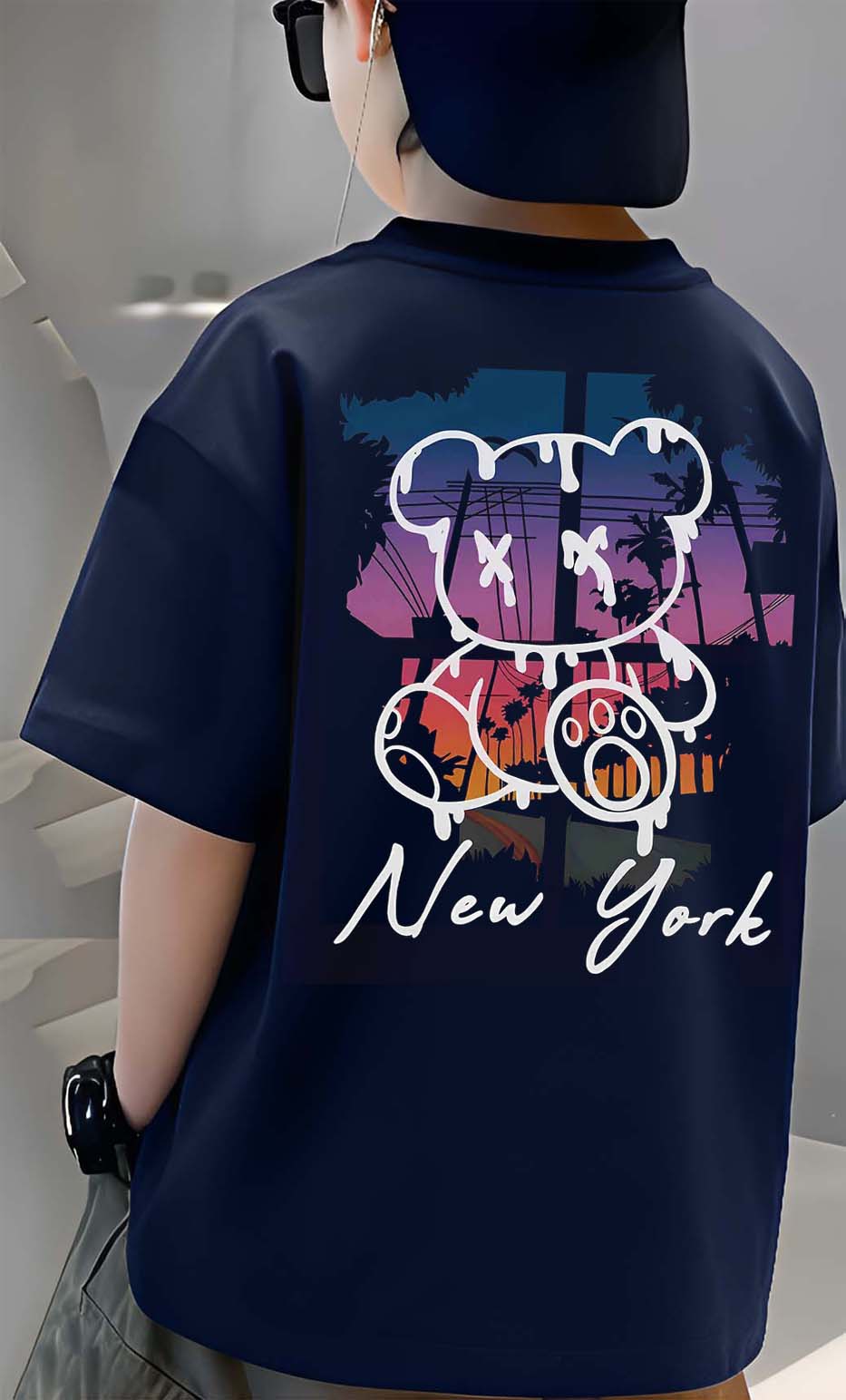 NewYork Panda - Boys Over Size Printed T-shirt