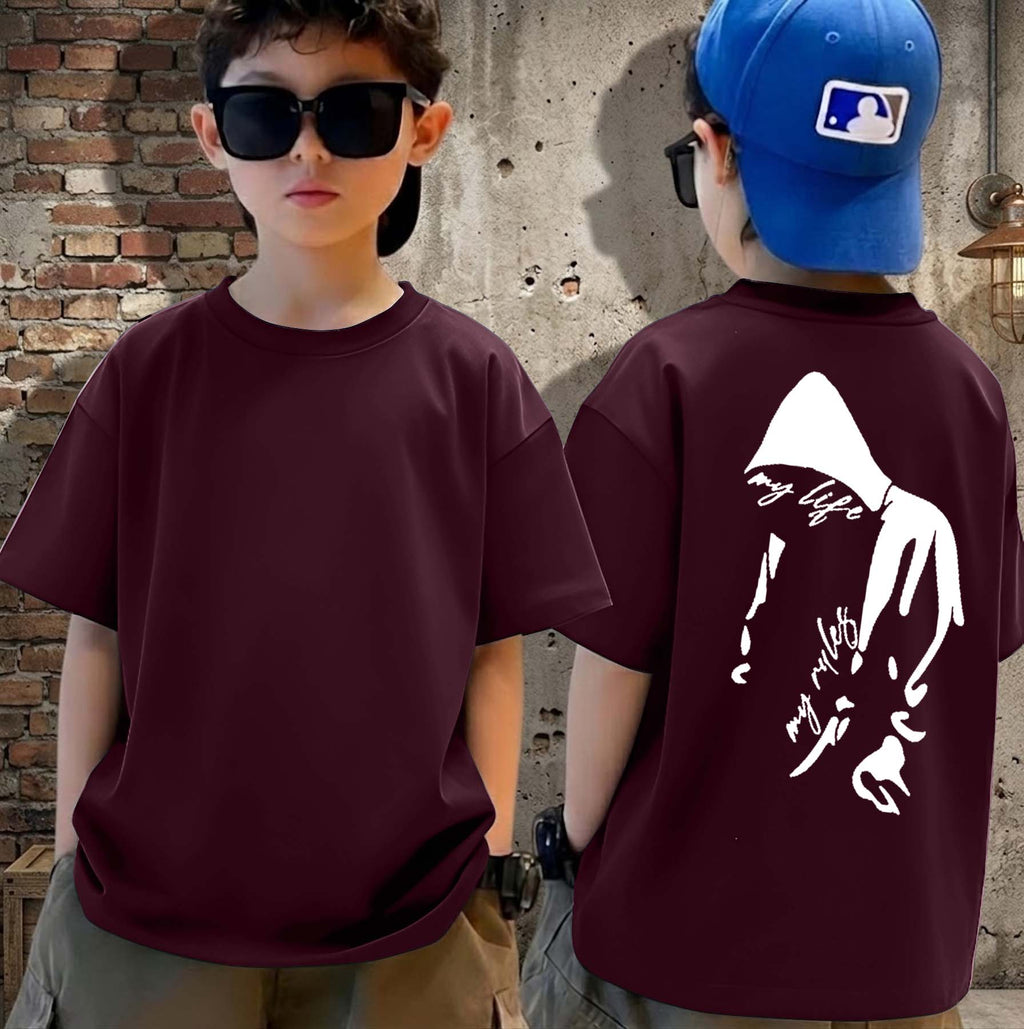 My life - Boys Over Size Printed T-shirt