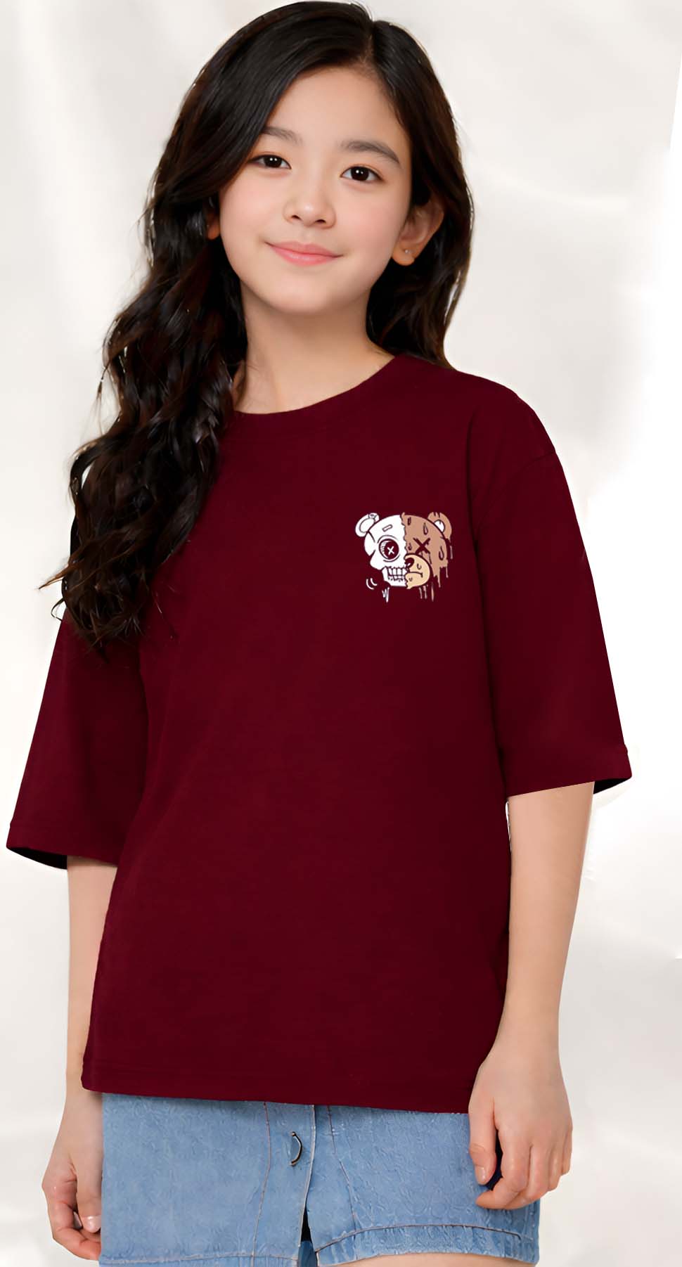 Happiness - kids Girls over sized T shirt