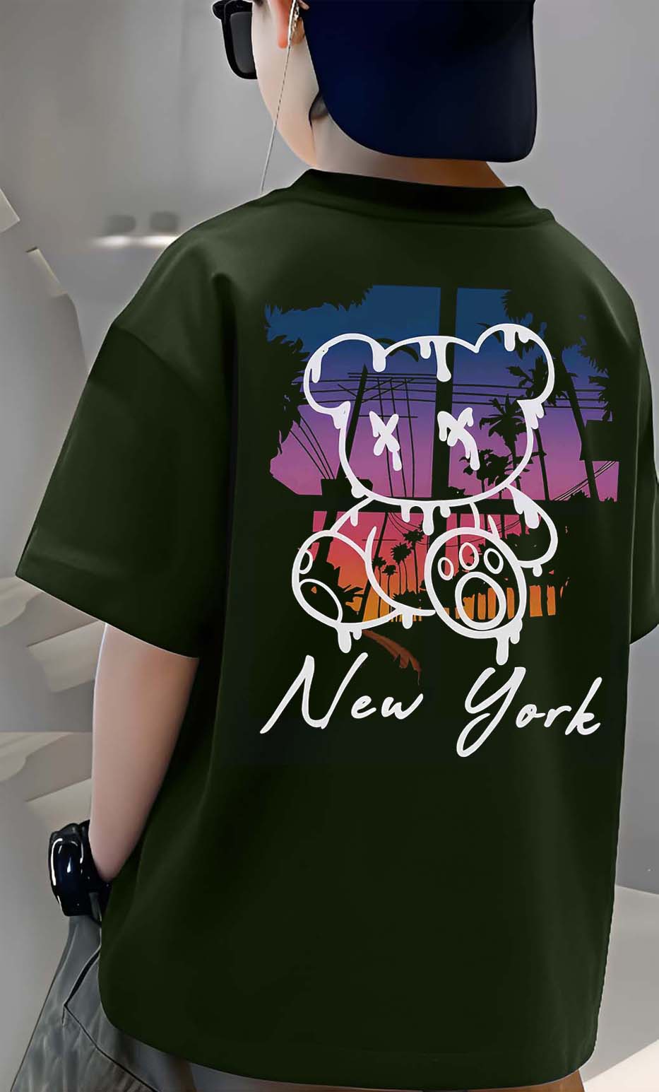 NewYork Panda - Boys Over Size Printed T-shirt
