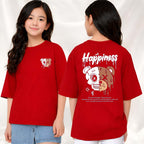 Happiness - kids Girls over sized T shirt
