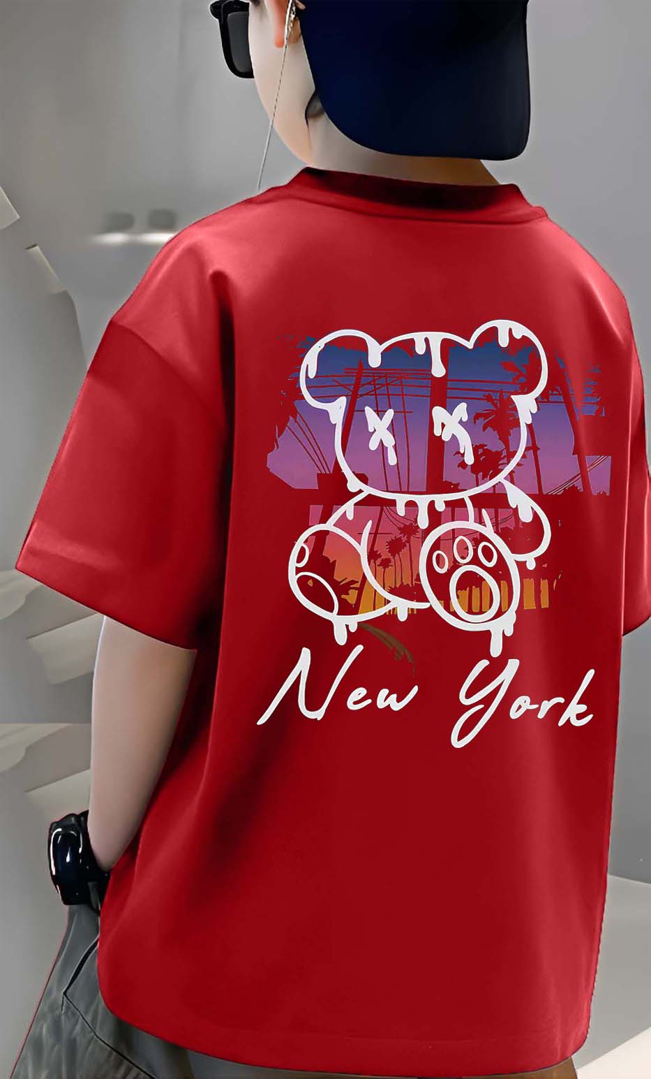 NewYork Panda - Boys Over Size Printed T-shirt