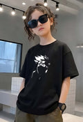 Face Narutto - kids Girls Over sized T shirt