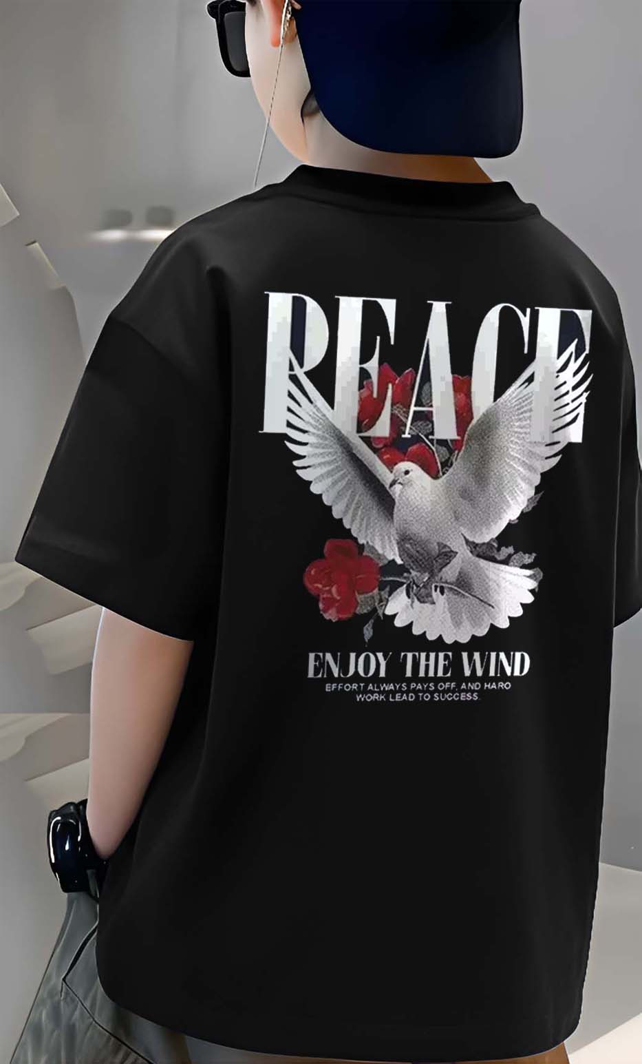 Peace  - Boys Over Size Printed T-shirt