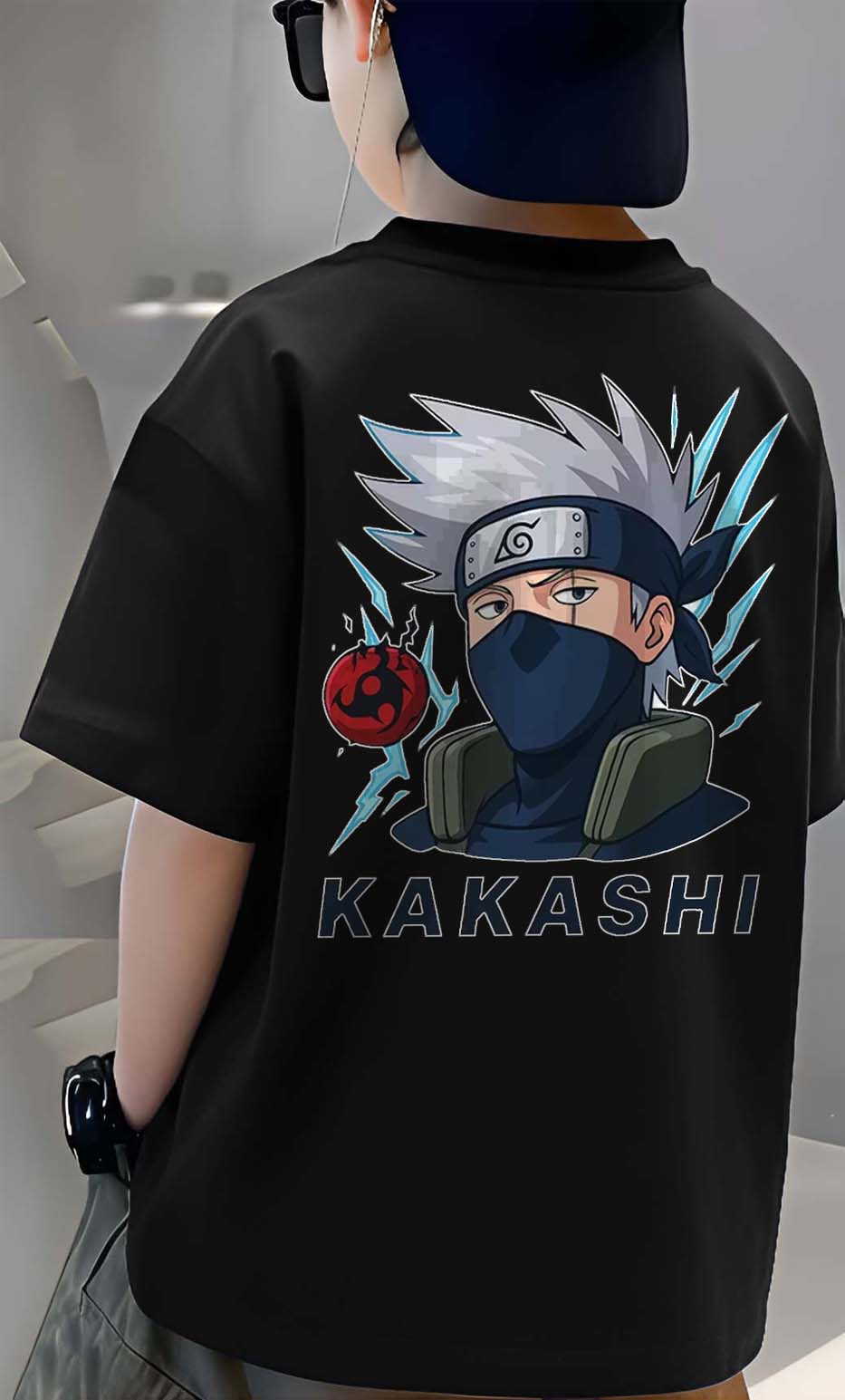New Boys Kakashi - Boys Over Size Printed T-shirt