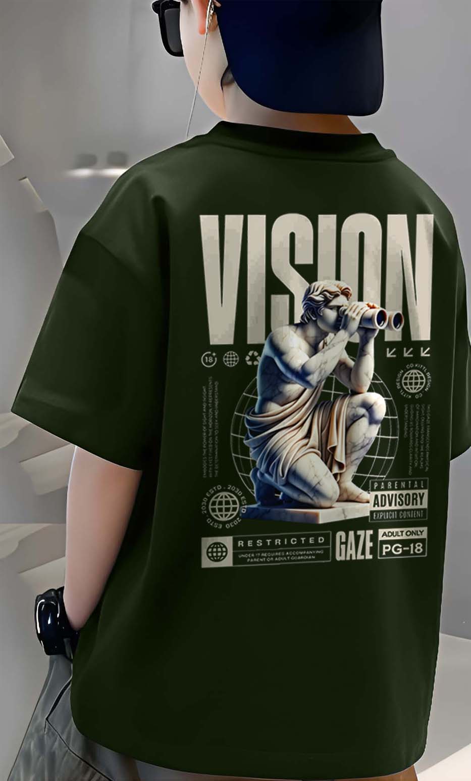 Vision - Boys Over Size Printed T-shirt