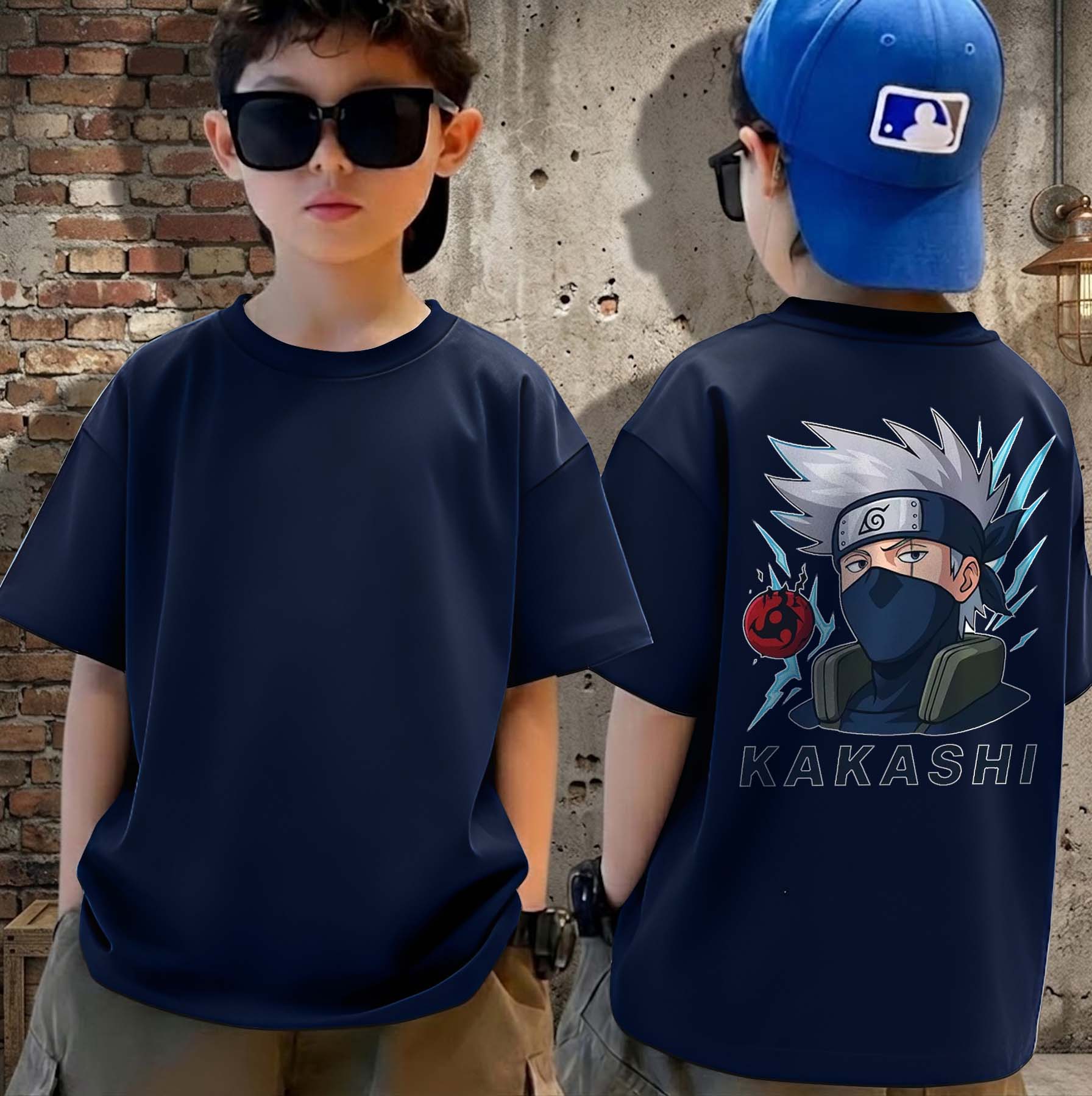 New Boys Kakashi - Boys Over Size Printed T-shirt