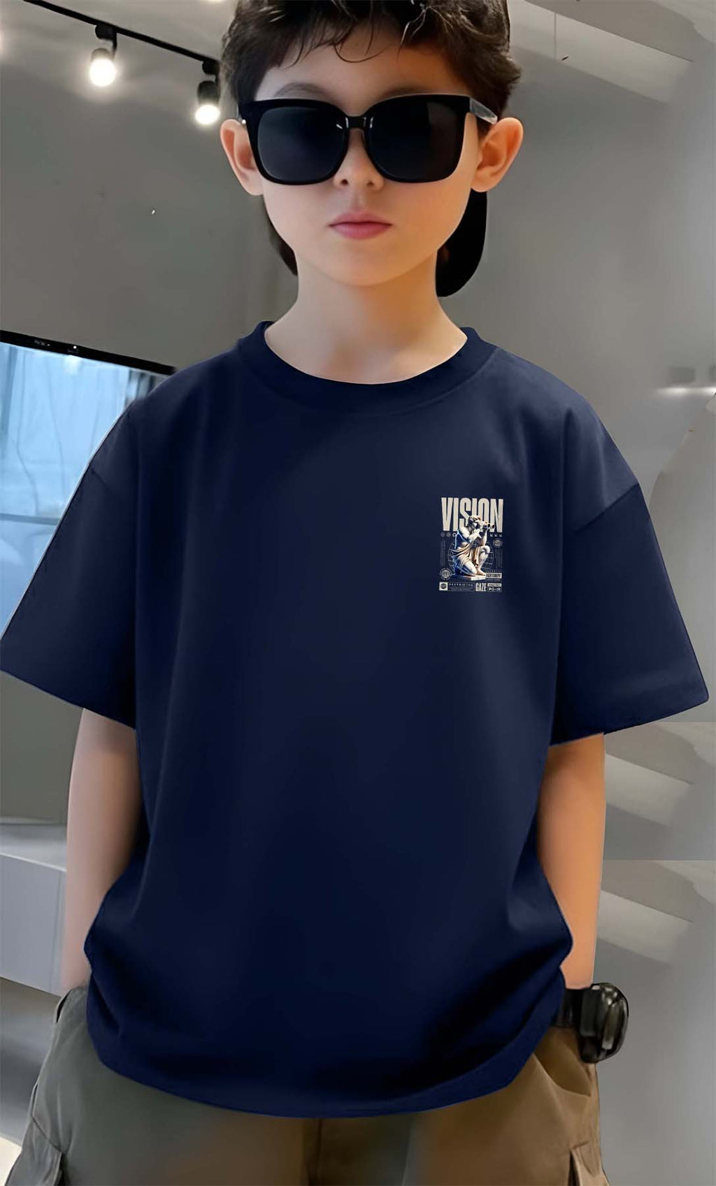 Vision - Boys Over Size Printed T-shirt