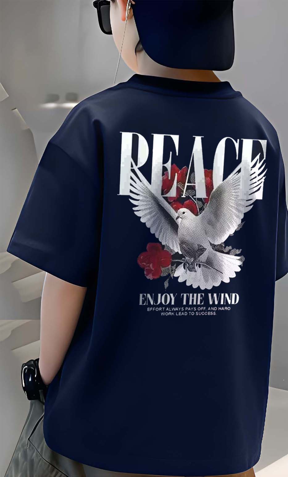 Peace  - Boys Over Size Printed T-shirt