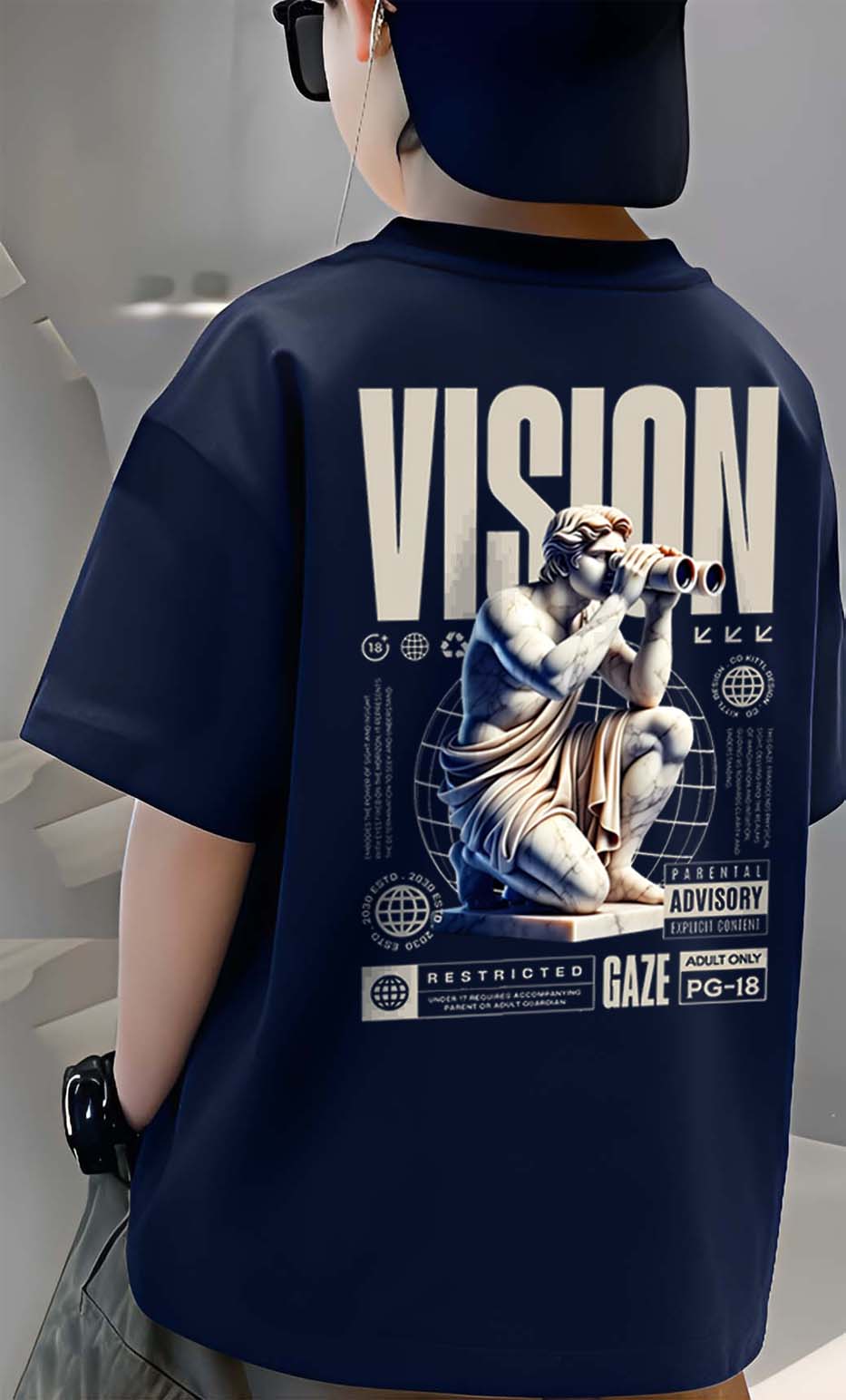 Vision - Boys Over Size Printed T-shirt