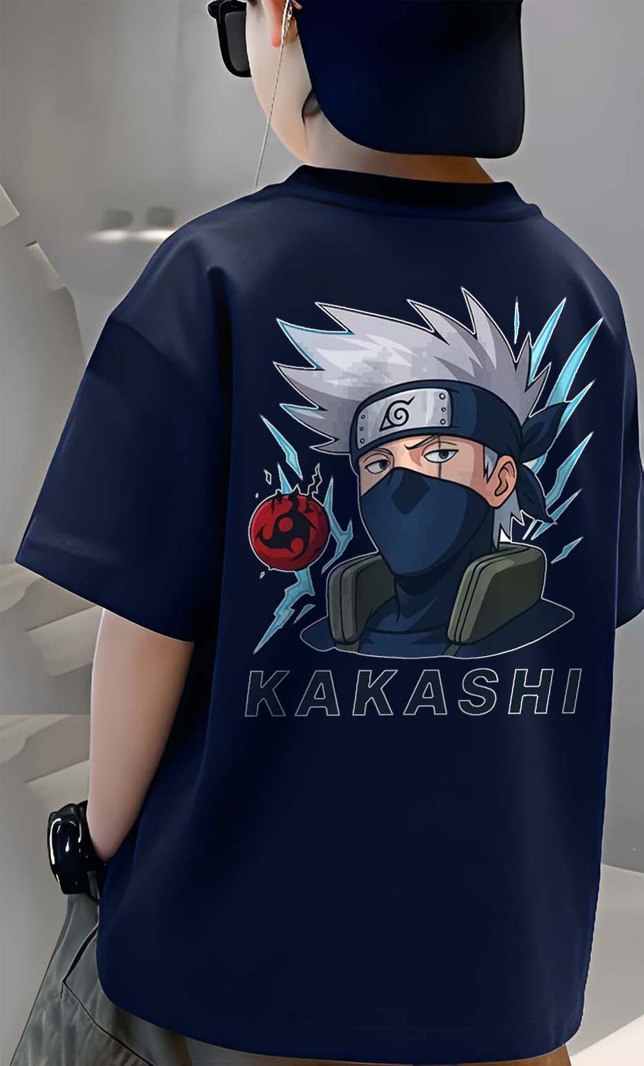 New Boys Kakashi - Boys Over Size Printed T-shirt