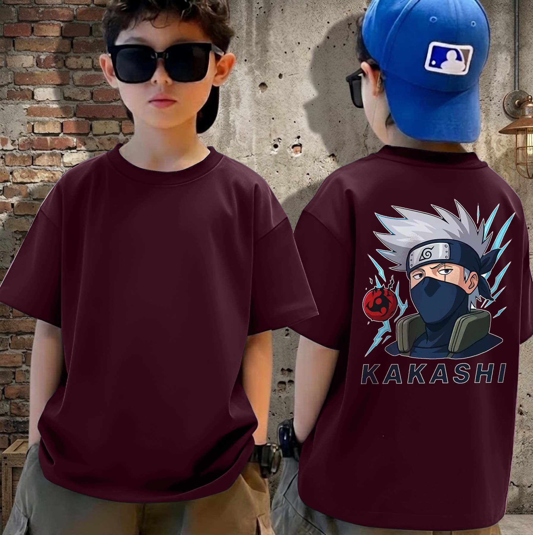 New Boys Kakashi - Boys Over Size Printed T-shirt