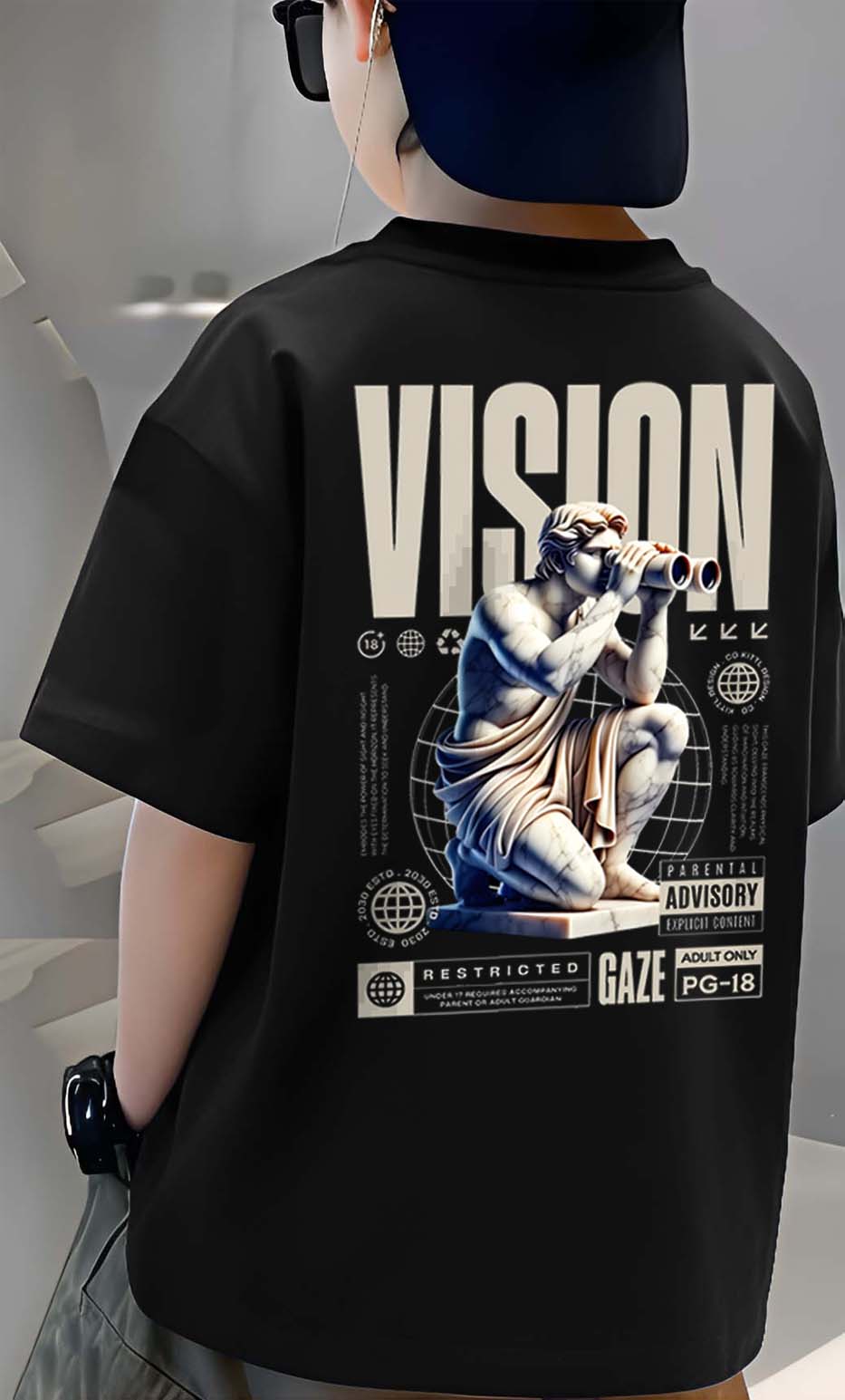 Vision - Boys Over Size Printed T-shirt