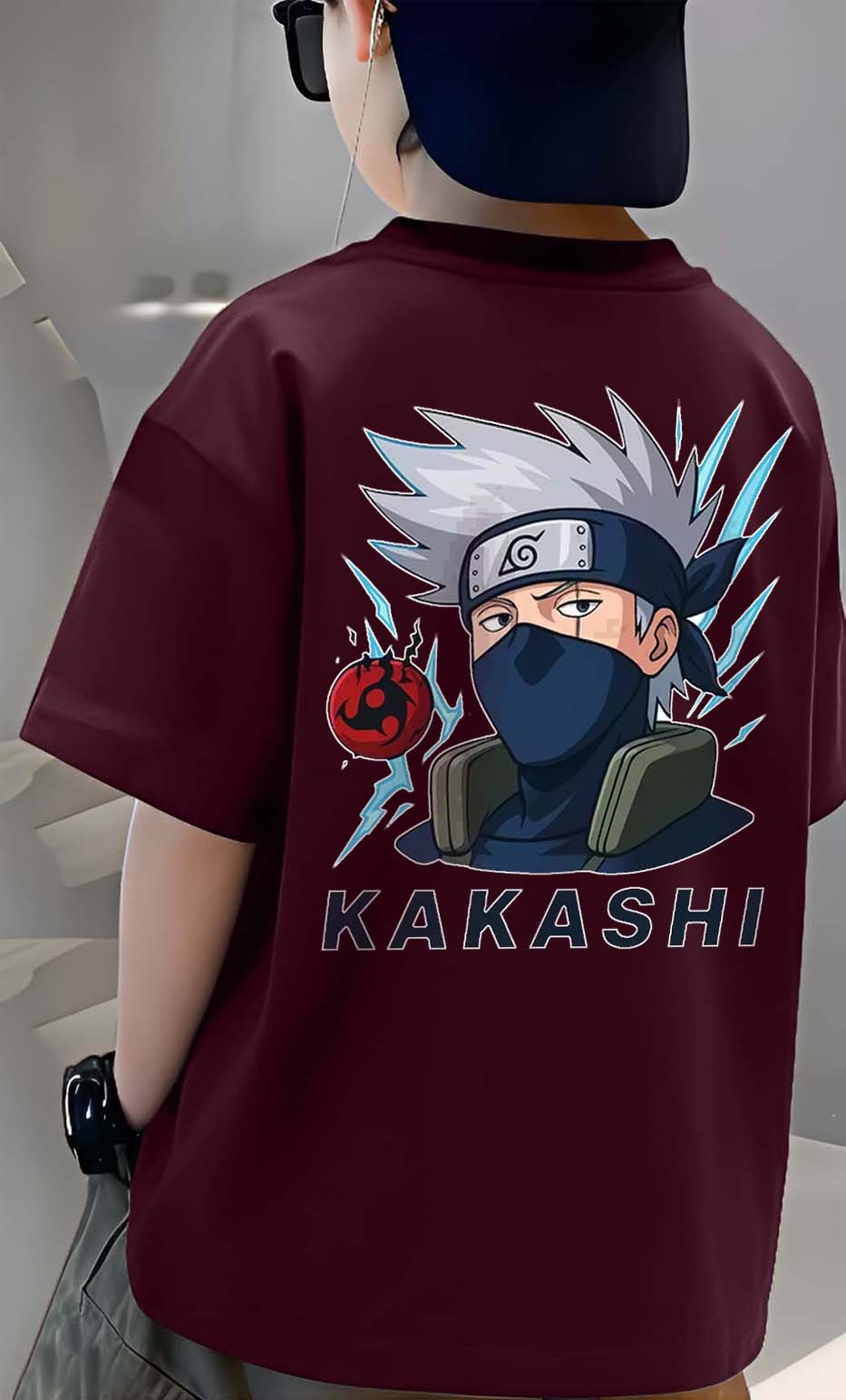 New Boys Kakashi - Boys Over Size Printed T-shirt