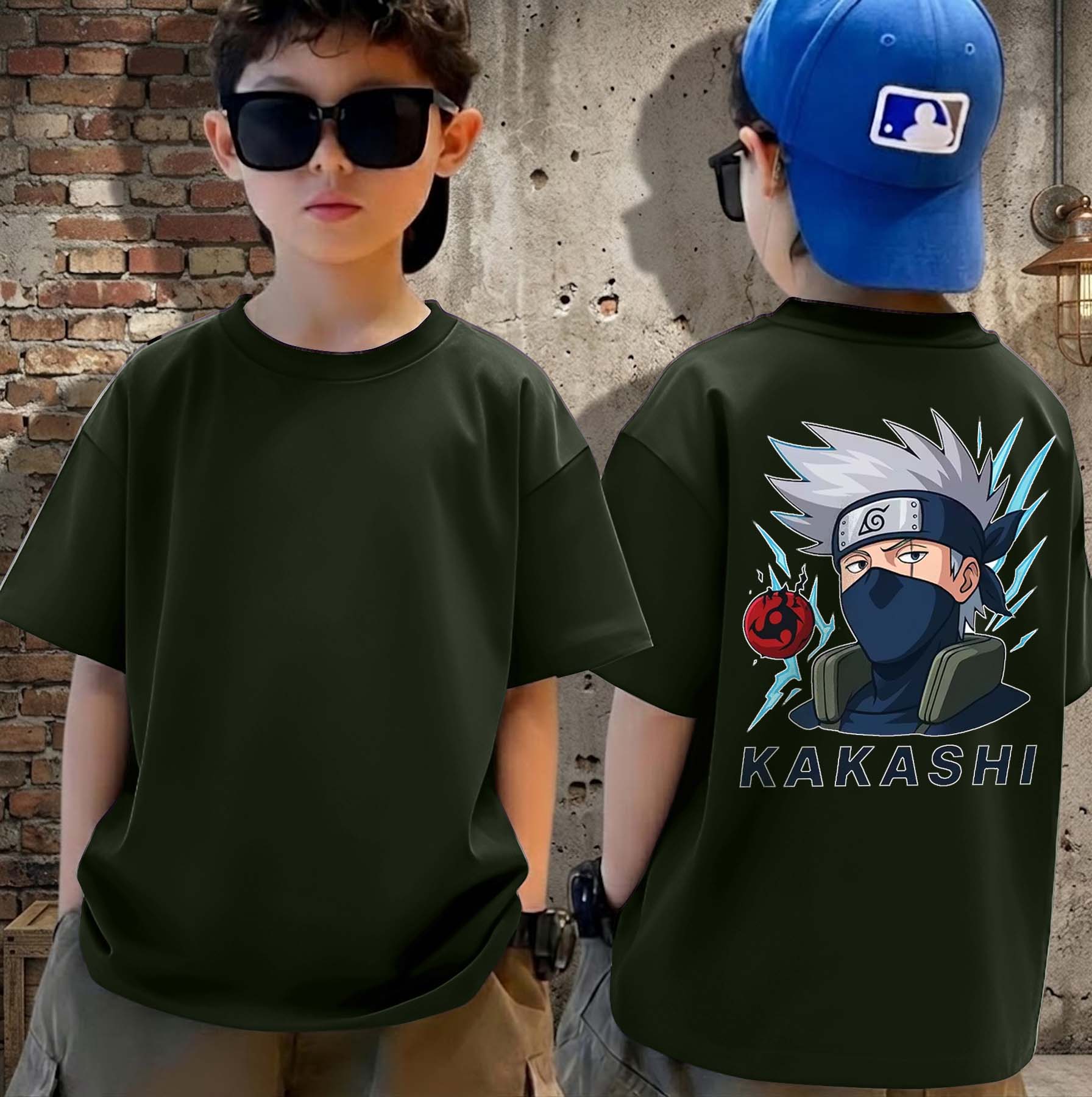 New Boys Kakashi - Boys Over Size Printed T-shirt